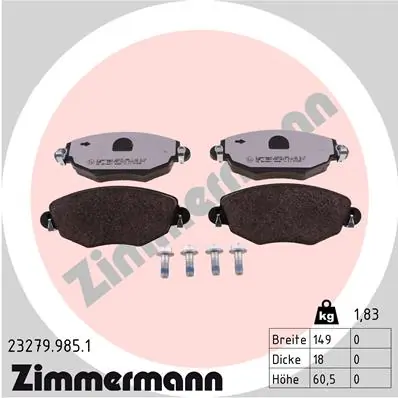 Brake Pad Set, disc brake rd:z 23279.985.1