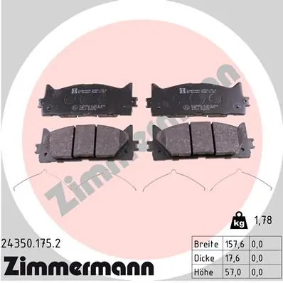 Brake Pad Set, disc brake 24350.175.2