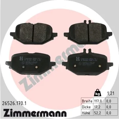 Brake Pad Set, disc brake 26526.170.1