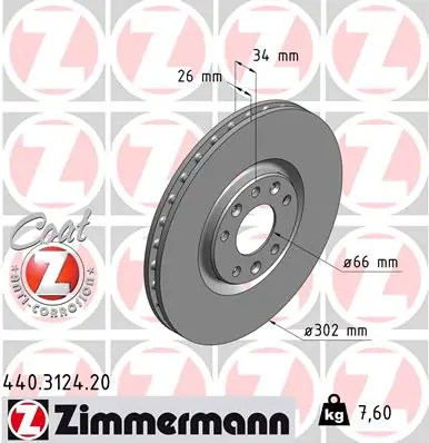 Brake Disc COAT Z 440.3124.20