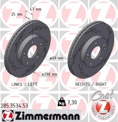 Brake Disc BLACK Z 285.3534.53