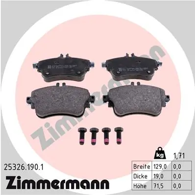 Brake Pad Set, disc brake 25326.190.1