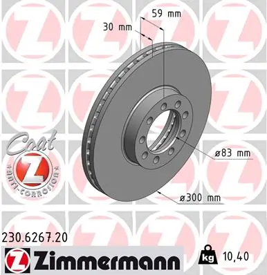 Brake Disc COAT Z 230.6267.20
