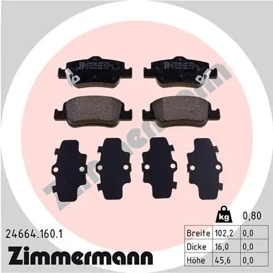 Brake Pad Set, disc brake 24664.160.1