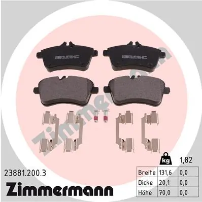 Brake Pad Set, disc brake 23881.200.3