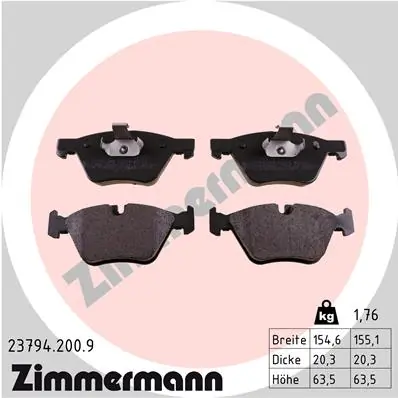 Brake Pad Set, disc brake pb:z 23794.200.9