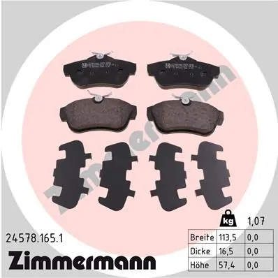 Brake Pad Set, disc brake 24578.165.1