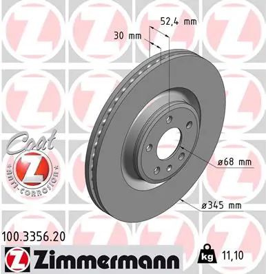 Brake Disc COAT Z 100.3356.20