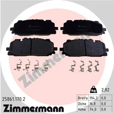 Brake Pad Set, disc brake 25861.170.2