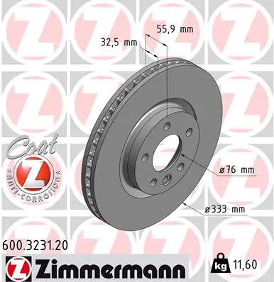 Brake Disc COAT Z 600.3231.20