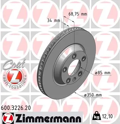 Brake Disc COAT Z 600.3226.20