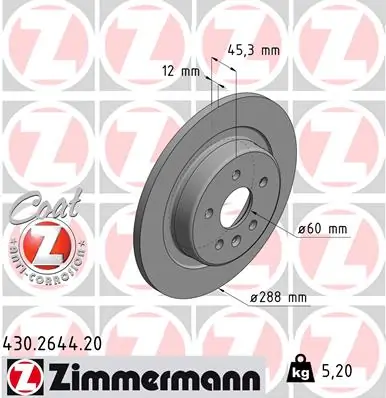 Brake Disc COAT Z 430.2644.20