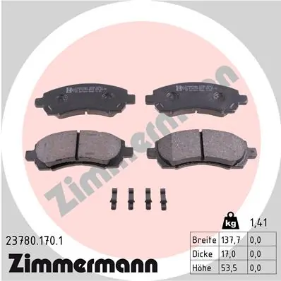 Brake Pad Set, disc brake 23780.170.1