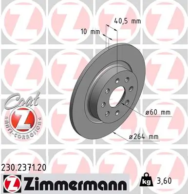 Brake Disc COAT Z 230.2371.20