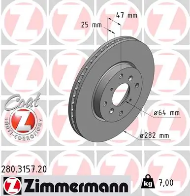 Brake Disc COAT Z 280.3157.20