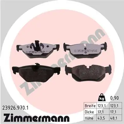 Brake Pad Set, disc brake rd:z 23926.970.1