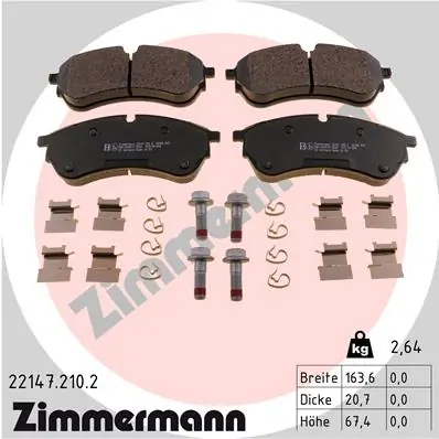 Brake Pad Set, disc brake 22147.210.2