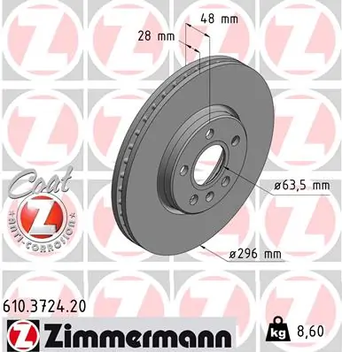 Brake Disc COAT Z 610.3724.20