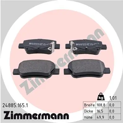 Brake Pad Set, disc brake 24885.165.1