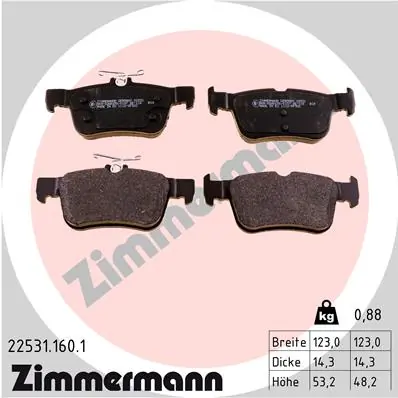 Brake Pad Set, disc brake 22531.160.1