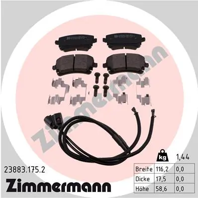 Brake Pad Set, disc brake 23883.175.2
