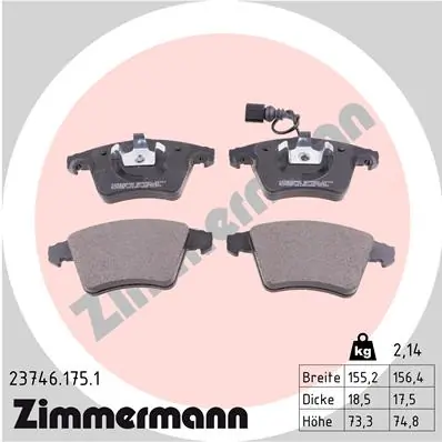 Brake Pad Set, disc brake 23746.175.1