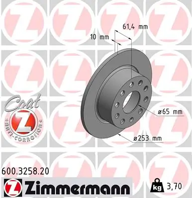 Brake Disc COAT Z 600.3258.20