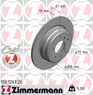 Brake Disc COAT Z 150.1267.20