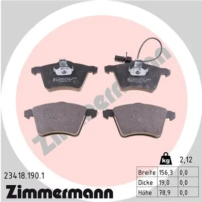 Brake Pad Set, disc brake 23418.190.1
