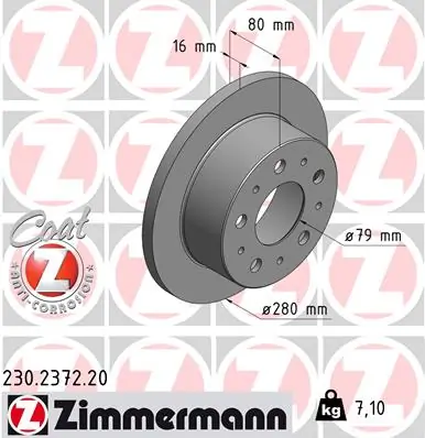 Brake Disc COAT Z 230.2372.20