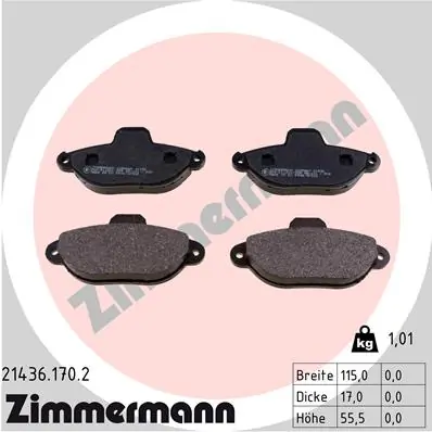 Brake Pad Set, disc brake 21436.170.2