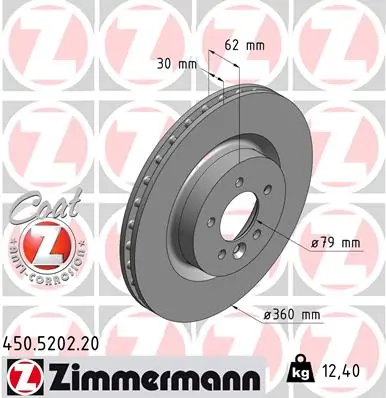 Brake Disc COAT Z 450.5202.20