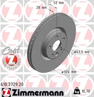 Brake Disc COAT Z 610.3729.20