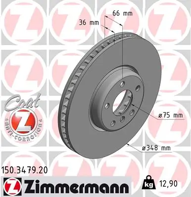 Brake Disc COAT Z 150.3479.20