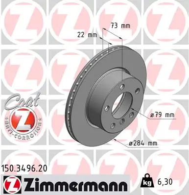 Brake Disc COAT Z 150.3496.20