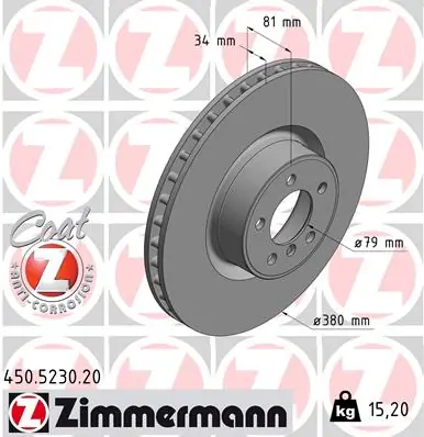 Brake Disc COAT Z 450.5230.20