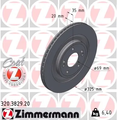 Brake Disc COAT Z 320.3829.20