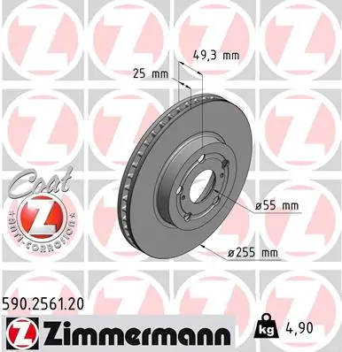 Brake Disc COAT Z 590.2561.20