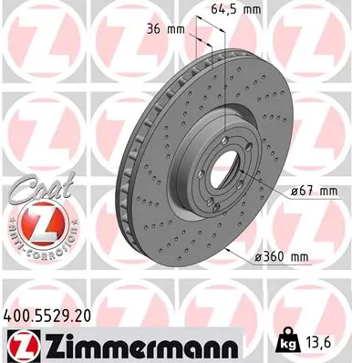 Brake Disc COAT Z 400.5529.20