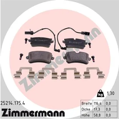 Brake Pad Set, disc brake 25214.175.4