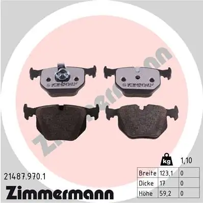 Brake Pad Set, disc brake rd:z 21487.970.1