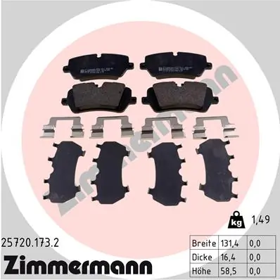 Brake Pad Set, disc brake 25720.173.2