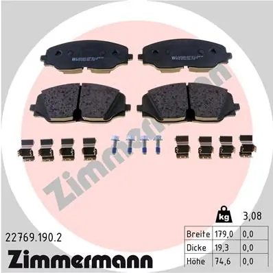 Brake Pad Set, disc brake 22769.190.2