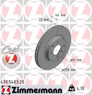 Brake Disc COAT Z 470.5403.20