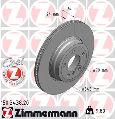 Brake Disc COAT Z 150.3438.20