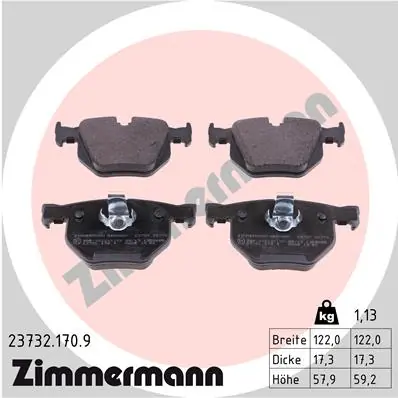 Brake Pad Set, disc brake pb:z 23732.170.9