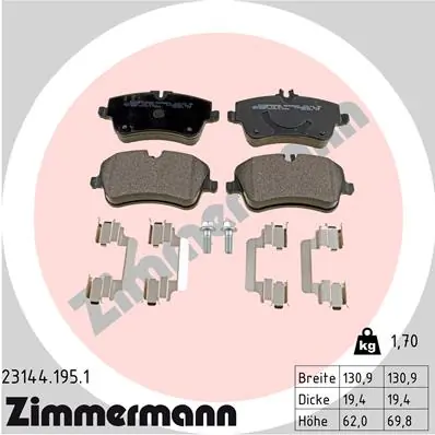 Brake Pad Set, disc brake 23144.195.1