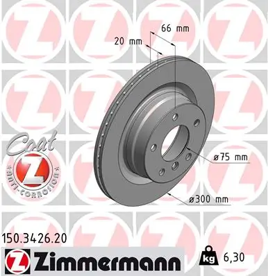 Brake Disc COAT Z 150.3426.20