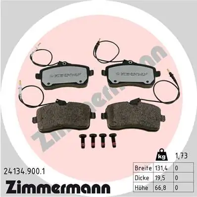 Brake Pad Set, disc brake rd:z 24134.900.1