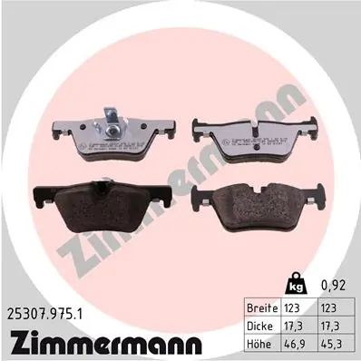 Brake Pad Set, disc brake rd:z 25307.975.1